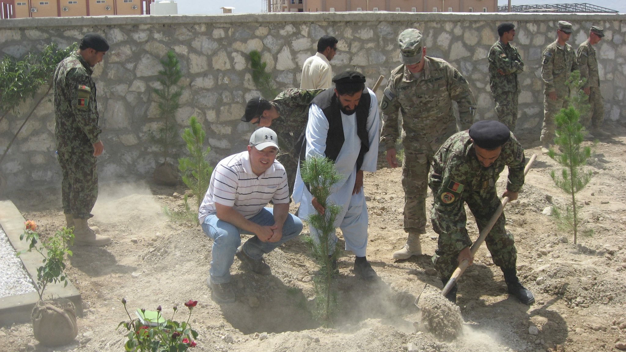 Planted over 100 trees in Afghanistan with U.S. and Afghani soldiers. 